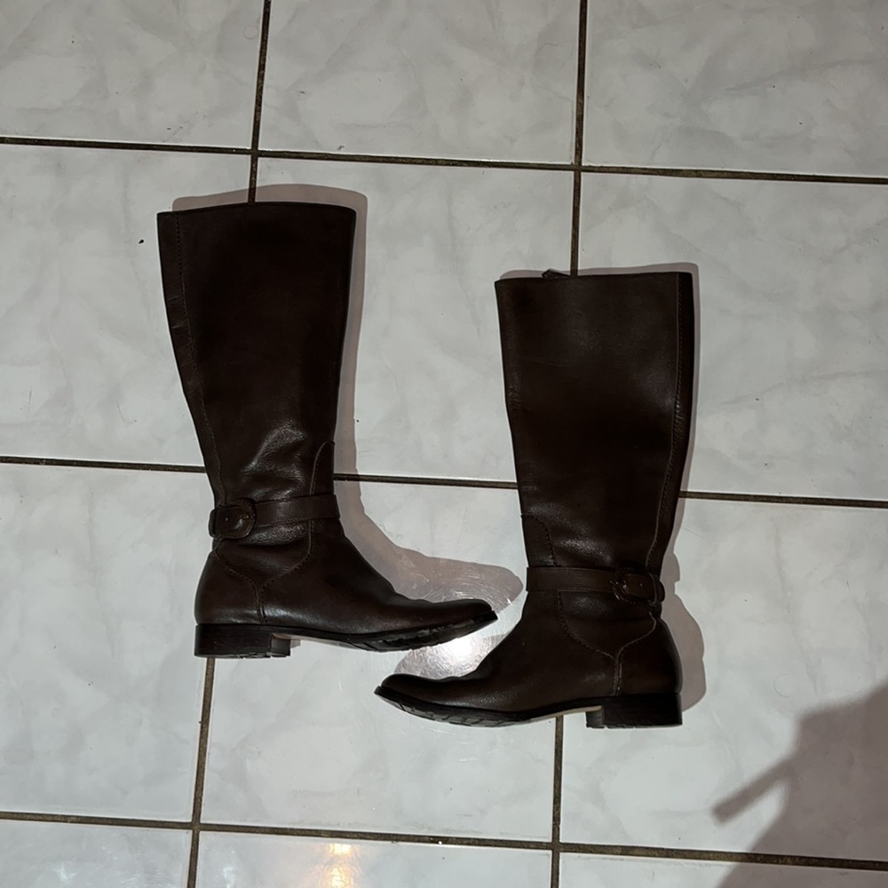 Cole Haan Women's Riding Boot Knee High Brown Leather Comfy - Picture 4 of 14